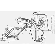 hose assembly 19 II-1495 - Блок «Гидравлическая система рулевого управления»  (номер на схеме: 22)