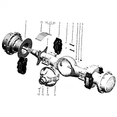 Axle shell assembly - Блок «Drive Axle Assembly (Shantui)»  (номер на схеме: 2)