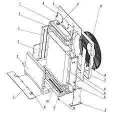 Double water cover II -0.9 - Блок «Radiator Assembly (Shanghai Engine)»  (номер на схеме: 17)