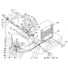 Battery press plate - Блок «Rear Frame Wiring (Shanghai Engine)»  (номер на схеме: 14)