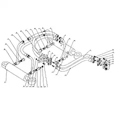 Right steering cylinder front joint - Блок «Steering Hydraulic System»  (номер на схеме: 1)