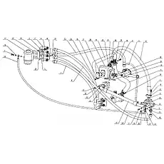 Hose assembly 19-1515 - Блок «Steering Pump/Priority Valve Piping (Pilot)»  (номер на схеме: 7)