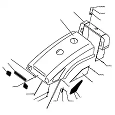 Bolt M16×35 - Блок «Крышка капота»  (номер на схеме: 23)