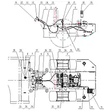 Steering cylinder - Блок «Рулевая гидросистема»  (номер на схеме: 27)