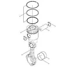 Cylinder piston 612600030010 - Блок «A115-4110001014 Соединение шатуна и поршня»  (номер на схеме: 6)