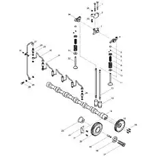 Intermediate gear assembly - Блок «Valve Train Group»  (номер на схеме: 20)
