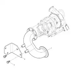 Bracket of exhaust joint pipe - Блок «Rear Exhaust Manifold Group»  (номер на схеме: 2)