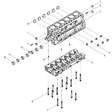 Cylinder Block - Блок «Cylinder Block Preassembly»  (номер на схеме: 3)