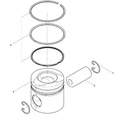 Piston Ring Set - Блок «Piston Assembly»  (номер на схеме: 4)