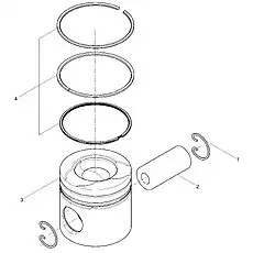 Piston Pin Retainer - Блок «Piston Assembly»  (номер на схеме: 1)