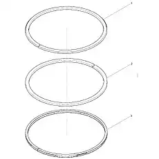Keystone Barrel Ring - Блок «Piston Ring Set»  (номер на схеме: 1)