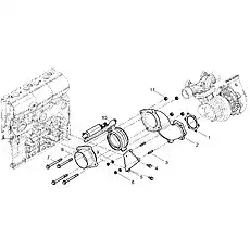 Exhaust Braking Butterfly Valve - Блок «Rear Exhaust Manifold Group»  (номер на схеме: 10)