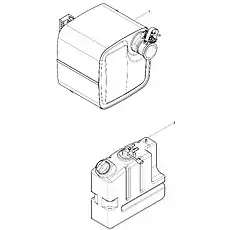 Urea Tank Assembly - Блок «Separate Delivery Parts Group Attached to Engine»  (номер на схеме: 2)