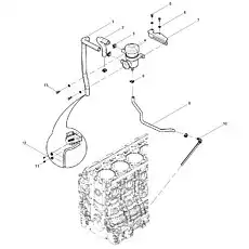 Oil-gas separator bracket - Блок «Oil-gas Separator Group»  (номер на схеме: 7)