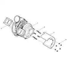 Flange gasket - Блок «Turbocharger assembly»  (номер на схеме: 5)