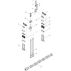 Wire harness bracket of injector - Блок «Valve Train Group»  (номер на схеме: 2)