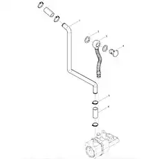 Sealing ring - Блок «Water pipe subassembly of cooler»  (номер на схеме: 2)