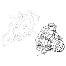 Water pump pulley assembly - Блок «Water pump assembly»  (номер на схеме: 1)