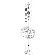 Exhaust valve - Блок «Cylinder head subassembly»  (номер на схеме: 8)