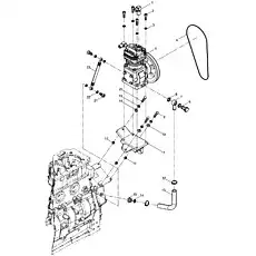 Hollow bolt - Блок «Air compressor assembly»  (номер на схеме: 21)