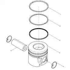 Oil ring - Блок «Piston assembly»  (номер на схеме: 3)