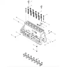 Throttle wire bracket - Блок «Cylinder block assembly»  (номер на схеме: 7)