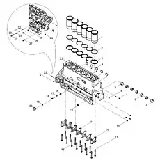 Plug - Блок «Cylinder block subassembly»  (номер на схеме: 24)