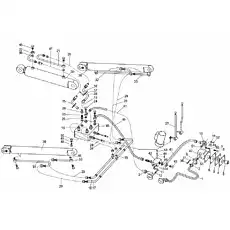 Bend Tube - Блок «Гидравлическая система погрузчика»  (номер на схеме: 16)