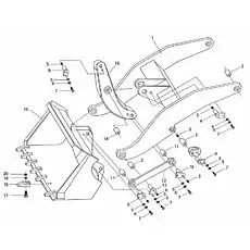 Lift Arm Shaft Pin - Блок «Рабочее устройство погрузчика»  (номер на схеме: 13)