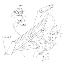 Joint [1CH-18-22] - Блок «Front-mounted Dozer Blade (Option)»  (номер на схеме: 1)