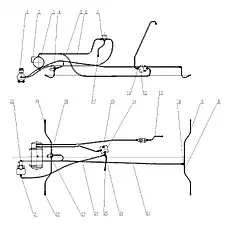 Front axle brake tee joint - Блок «DRIVING BRAKE SYSTEM 2»  (номер на схеме: 10)