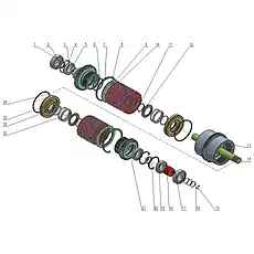 Cylindrical roller bearing NJ308M - Блок «FORWARD LOW GEAR CLUTCH»  (номер на схеме: 1)