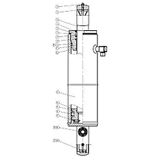 cylinder body YG826.10 - Блок «Правый ножной посадочный цилиндр»  (номер на схеме: 13)