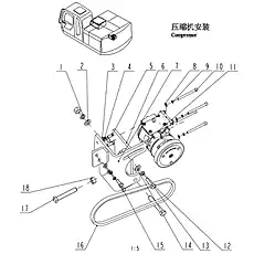 Air conditioner belt - Блок «Compressor»  (номер на схеме: 16)