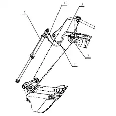 Flange components M2M2HK-12 - Блок «Front Hydraulic Piping 2»  (номер на схеме: 4)