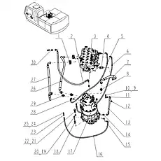 Adapter GEO28LROMDA3C(30) - Блок «Swing motor install assembly»  (номер на схеме: 6)