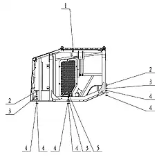 Nut M16 - Блок «Hood system 44E0278-01»  (номер на схеме: 3)