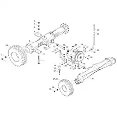 Front axle - Блок «Transmission System-1 (Four drive)»  (номер на схеме: 29)