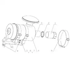 Collar assembly, air filter - Блок «D7019-1109000/06 Воздушный фильтр в сборе»  (номер на схеме: 9)