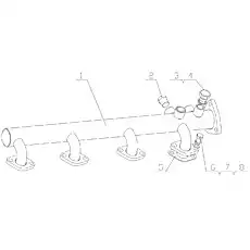 Screw plug M14X1.5 - Блок «D0708-1303000/01 Водная трубка и шланг радиатора в сборе»  (номер на схеме: 3)