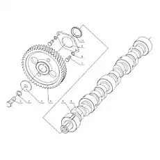 Camshaft timing gear - Блок «D30-1006000A/05 Распредвал в сборе»  (номер на схеме: 4)