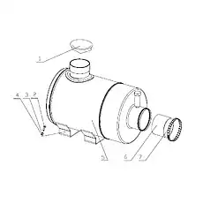 Turbocharger connecting hose - Блок «B7662-1109000/02 Воздушный фильтр в сборе»  (номер на схеме: 6)