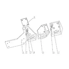 Rear bracket - Блок «B7601-1001000/09 Подвеска двигателя в сборе»  (номер на схеме: 7)