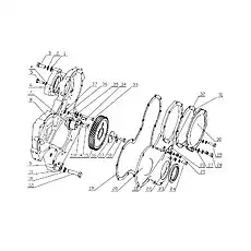 Idle gear shaft - Блок «B8600-1002200/17 Запчасти корпуса механизма синхронизации»  (номер на схеме: 7)