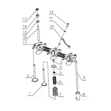 Intake valve - Блок «330-1007000/06 Клапан толкателя в сборе»  (номер на схеме: 2)