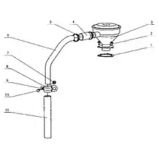 Air passing pipe bracket - Блок «E0200-1014000 Сапун в сборе»  (номер на схеме: 8)