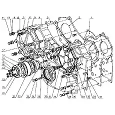 Air compressor gear cover gasket - Блок «G0100-1002030 Запчасти механизма синхронизирующей камеры»  (номер на схеме: 31)