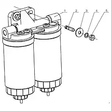 Stud M8x25 - Блок «D0200-1105000A Топливный фильтр в сборе»  (номер на схеме: 2)
