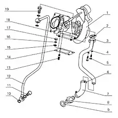 Turbocharger gasket - Блок «D0200-1118000 Турбокомпрессор в сборе»  (номер на схеме: 14)