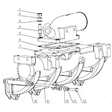 Bolt M8x32 - Блок «D0800-1008010 Впускной коллектор в сборе»  (номер на схеме: 12)